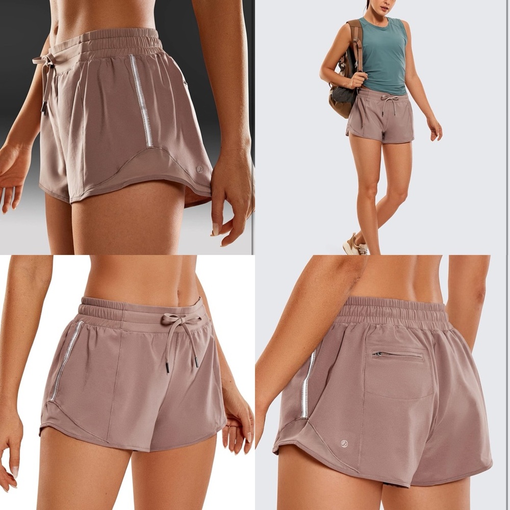 CRZ YOGA Athletic Shorts Like Lulu Hotty Hot, Small, 2.5”